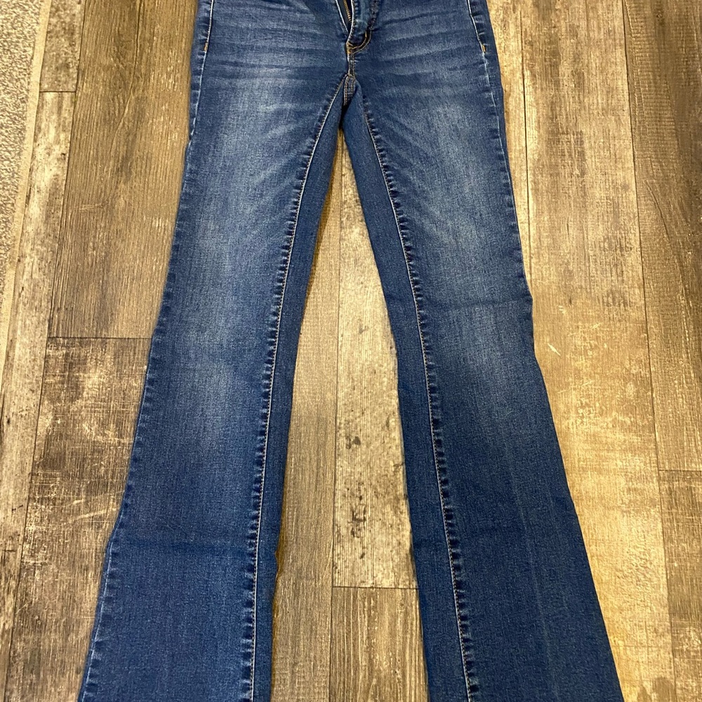 SO Women's Flare Jeans in Deep Blue